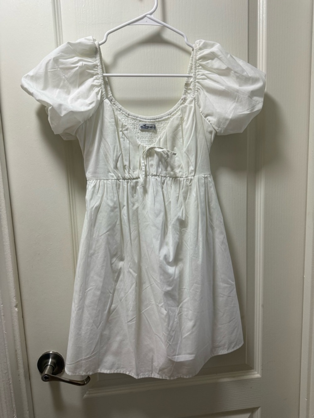 Hollister White Puff Sleeve Babydoll Dress - Picture 2 of 4
